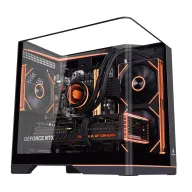 Caja de computadora con enfriador de agua y RGB curvo 240