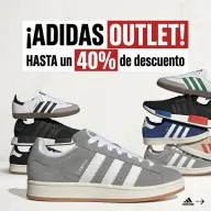 Descuentos HASTA 40% en Outlet de Adidas
