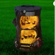 Linterna Solar Grande para Casa del Árbol con Estatuas Hadas y Enanos