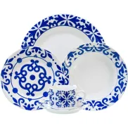 Elegante Set de Vajilla de Porcelana para 6 Personas - 30 Piezas
