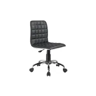 Silla negra de escritorio BLISS en piel sintética