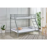 Litera metálica blanca matrimonio (135x190cm + 90x190cm)