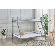 Litera metálica blanca matrimonio (135x190cm + 90x190cm)