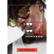 Gafas: 50% en 1 par, 60% en 2 o más