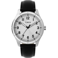 Reloj de Hombre Timex Main Street 42 mm, Cuero Negro