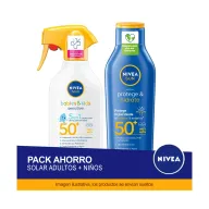 Pack ahorro NIVEA SUN: protector solar para adultos y niños.
