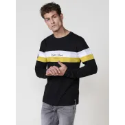 Camiseta navy de hombre de manga larga, 100% algodón Koroshi