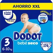 Pack Ahorro Dodot Bebé Seco XXL, Tallas 3 a 7.