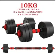 Mancuernas ajustables 10KG para entrenamiento en casa