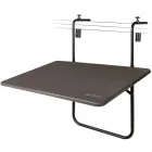 Mesa plegable rectangular para balcón, antracita 60x40 cm