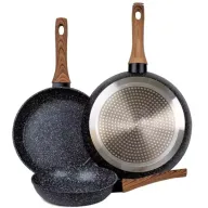 Sartenes Antiadherentes de Mármol - Set de 3 Aluminio 202428 cm