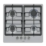 Placa de gas BOSCH 60 cm, 4 fuegos, Acero inoxidable
