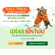 Día sin IVA en alimentación y accesorios del 26 al 28