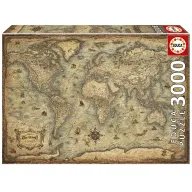 Puzzle Mapamundi de 3000 Piezas - Educa 120 x 85 cm