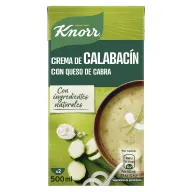 Crema de Calabacín y Queso de Cabra Knorr, 500ml
