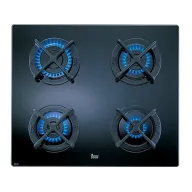 Placa de gas butano Teka 60 cm, 4 zonas, negra