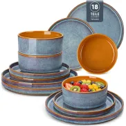 Vajilla Vancasso ONION 18 piezas gris azulado para 6 personas