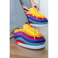 Zapatillas Amarillo y Violeta FLAMINGUEO