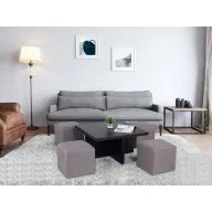 Mesa de centro IDARA negro con puffs incluidos