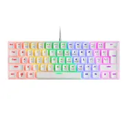 Teclado Mecánico Mars Gaming MK60 Blanco, Switch Azul FRGB