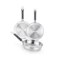 Set de 3 Sartenes Acero Inoxidable BRA Master 20-24-26 cm