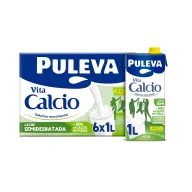 Leche Semidesnatada Puleva Calcio - Pack de 6 x 1L