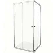 Mampara cuadrada de ducha 80x80x185cm con cristal templado