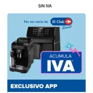 Freidoras y cafeteras sin IVA para socios con app