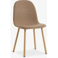 Silla EJSTRUP roble natural con tapizado en arena oscura