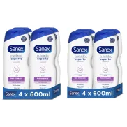 Gel de Ducha Pro Hydrate Sanex, 2 Pack 4 Uds x 600ml