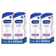 Gel de Ducha Pro Hydrate Sanex, 2 Pack 4 Uds x 600ml
