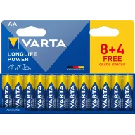 Pilas Alcalinas AA Varta Long Life Power - Pack de 12
