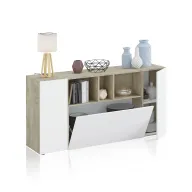 Aparador 150 cm Habitdesign Loira 3 puertas Roble y Blanco