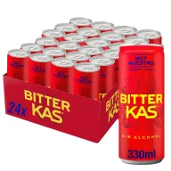 Refresco Bitter Kas sin alcohol, pack de 24 latas 330 ml