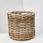 Cesto SEGLA de ratán natural Ø50xA45 para jardín