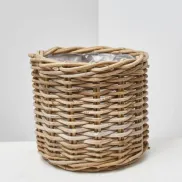 Cesto SEGLA de ratán natural Ø50xA45 para jardín