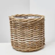 Cesto SEGLA de ratán natural Ø50xA45 para jardín