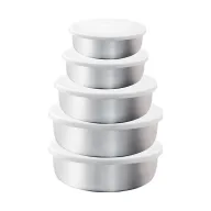 5 boles de acero inoxidable de 1300 ml - 200350570900