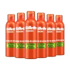 Gillette Fusion Espuma Afeitar Hombre 250ml x6 con Almendras