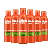 Gillette Fusion Espuma Afeitar Hombre 250ml x6 con Almendras