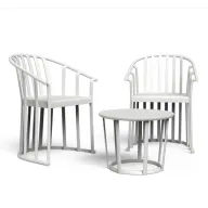 Sillones y Mesa Blanco - Set Raff 2+1