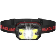 Linterna LED Frontal Recargable, 6 Modos y Luz Roja