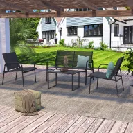 Jardín LUGO: Set de 4 plazas con mesa baja
