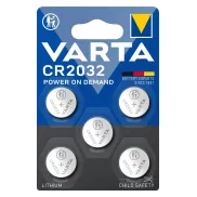 Pilas de Botón de Litio CR2032 VARTA - Paquete de 5 unidades