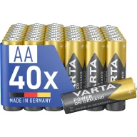 Pilas Alcalinas VARTA AA, 40 unidades, 1.5V Power on Demand