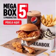 5 Productos en Megabox de KFC