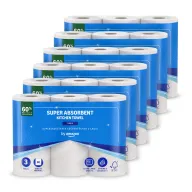 Papel de Cocina Superabsorbente 3 Capas, 18 Rollos Amazon