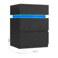 Vasagle Mesita de Noche LED 3 cajones 25 colores