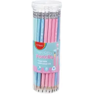 Lápices multicolor de madera con goma - Pack de 48 piezas