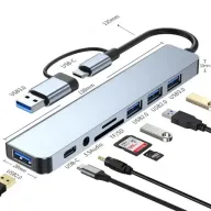 Hub USB 2 en 8 Conexiones Multiuso